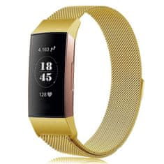 BStrap Milanese (Large) remienok na Fitbit Charge 3 / 4, gold