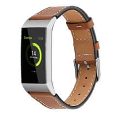 BStrap Leather Italy (Large) remienok na Fitbit Charge 3 / 4, Coffee