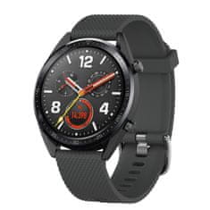 BStrap Silicone Bredon remienok na Huawei Watch GT/GT2 46mm, dark gray