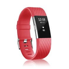 BStrap Silicone Diamond (Small) remienok na Fitbit Charge 2, red