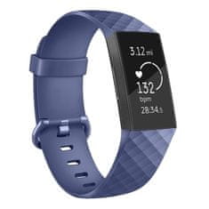 BStrap Silicone Diamond (Large) remienok na Fitbit Charge 3 / 4, dark blue