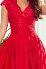 Numoco Dámske šaty s výstrihom Patricia červená L