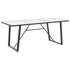 Vidaxl Jedálenský stôl, biely 200x100x75 cm, tvrdené sklo