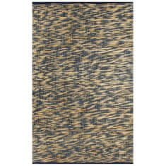 Vidaxl Ručne vyrobený jutový koberec modrý a prírodný 80x160 cm