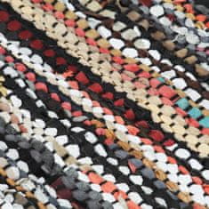 Vidaxl Ručne tkaný Chindi koberec viacfarebný 80x160 cm kožený