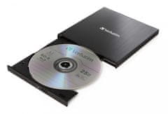 VERBATIM Blu-ray Slimline USB 3.1 Gen 1 (USB-C), čierna (43889)