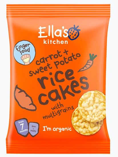 Ella's Kitchen Ryžové koláčiky Mrkva a sladký zemiak (5x40g)