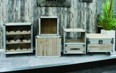 Mørtens Furniture Multifunkčné stolíky Gerda, súprava 2 kusov, borovica