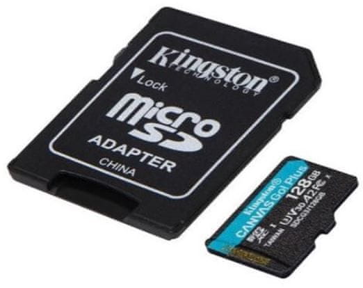 Kingston microSDXC 128GB Canvas Go Plus 170R A2 U3 V30 + adaptér (SDCG3/128GB)