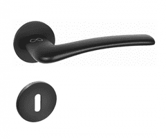 Vento S O B00 čierná SLIM - kľučka k dverám - s rozetou bb (dózický kľúč)