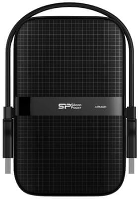 Externý hard disk Silicon Power Armor A60 2TB, čierny (SP020TBPHDA60S3A) HDD 2000 GB USB 3.0 vysoká prenosová rýchlosť