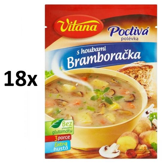 Vitana Poctivá Zemiaková polievka s hubami 18x 100g