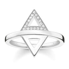 Thomas Sabo Prsteň "Trojuholník" , D_TR0019-725-14-56, Sterling Silver, 925 Sterling silver, white diamond