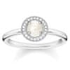 Prsteň "Perla" , D_TR0007-765-14-52, Sterling Silver, 925 Sterling silver, freshwater pearl, white diamond