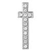 Náušnice "Kríž" , D_H0011-725-14, Sterling Silver, 925 Sterling silver, white diamond