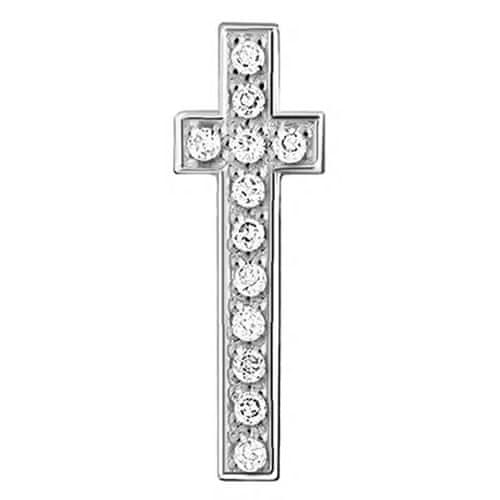 Thomas Sabo Náušnice "Kríž" , D_H0011-725-14, Sterling Silver, 925 Sterling silver, white diamond