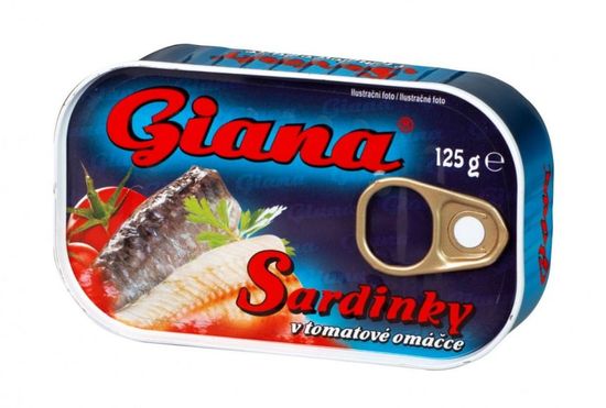 Giana Sardinky v paradajkovej omáčke 24 x 125 g