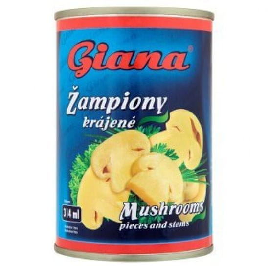 Giana Šampiňóny krájané 12 x 314 ml