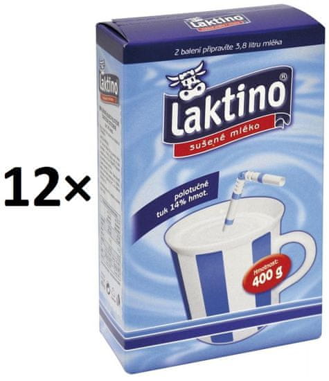LAKTINO Sušené mlieko polotučné 14% 12 × 400g
