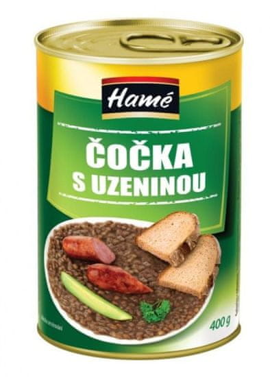 Hamé Šošovica s údeninou konzervované hotové jedlo 10 x 400 g