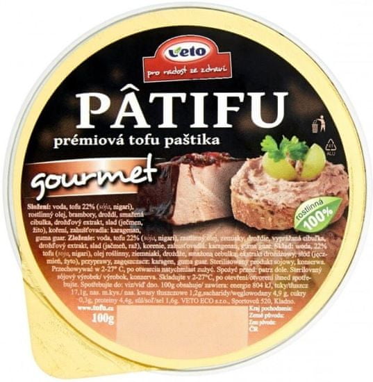 VETO PATIFU Prémiová tofu paštéta Gourmet 20 × 100 g