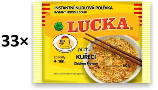 Lucka Instantná rezancová polievka s kuracou príchuťou 33× 60g