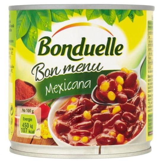 Bonduelle Mexicana červená fazuľa s kukuricou v chilli omáčke 12 × 430 g