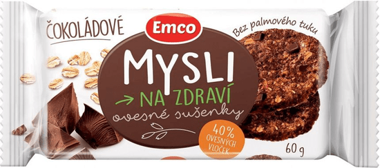 EMCO 24 × Müsli na zdravie Ovsené sušienky čokoládové 60 g