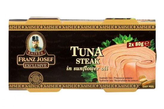 Franz Josef Kaiser Kaiser Exclusive Tuniak steak v slnečnicovom oleji 24 × 2x 80 g