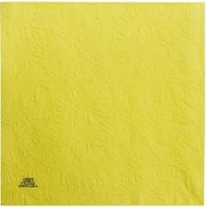 Lene Bjerre Papierové obrúsky UNI žlté, 40 x 40 cm