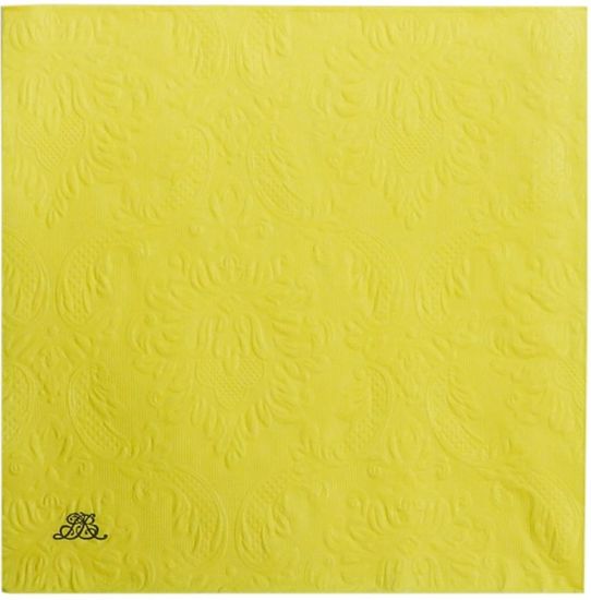 Lene Bjerre Papierové obrúsky UNI žlté, 40 x 40 cm