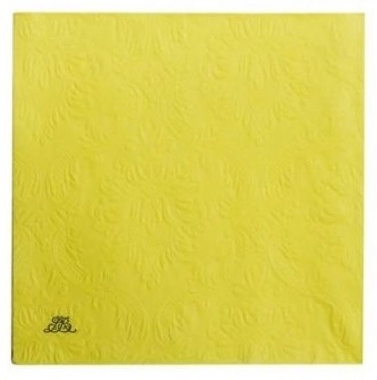 Lene Bjerre Papierové obrúsky UNI, žlté, 33 x 33 cm