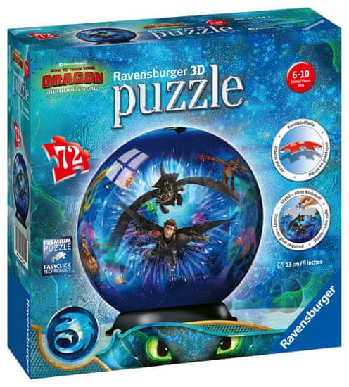 Ravensburger Puzzleball Ako vycvičiť draka III 72 dielikov