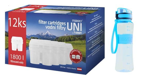 MAXXO UNI filtre 12 ks + športová fľaša