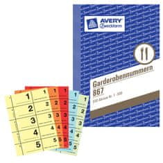 Avery Zweckform Rezervačné čísla , Formát A6 | 5 farieb | 100 ks | 313130