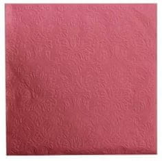 Lene Bjerre Papierové obrúsky UNI červené, 40 x 40 cm