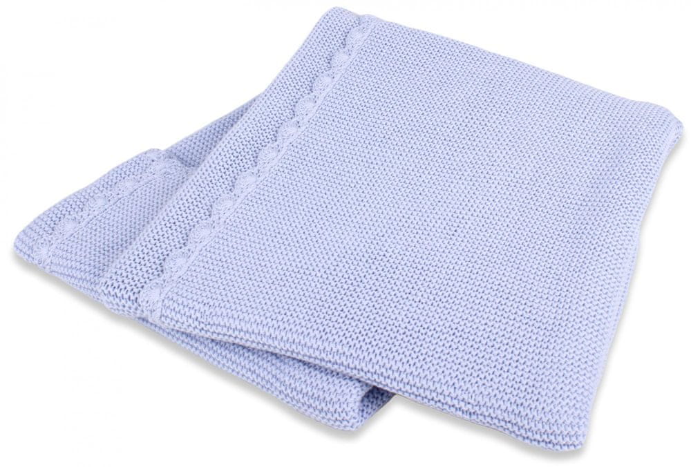 Interbaby deka priadzová, jemná 75 × 100, modrá