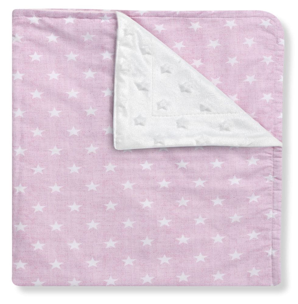 Interbaby deka hviezdičky 80 × 110, ružová