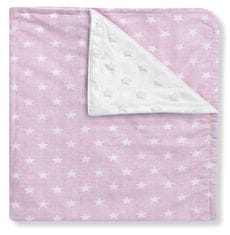 Interbaby deka hviezdičky 80 × 110, ružová