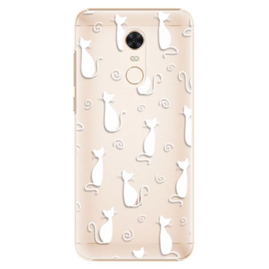 iSaprio Plastový kryt - Cat pattern 05 - white pre Xiaomi Redmi 5 Plus