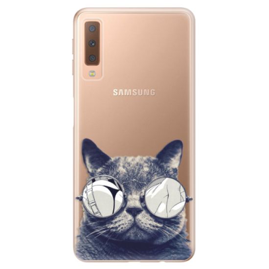iSaprio Silikónové puzdro - Crazy Cat 01 pre Samsung Galaxy A7 (2018)