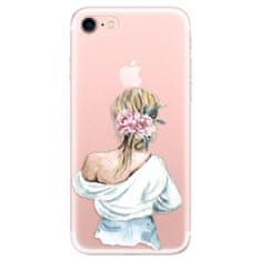 iSaprio Silikónové puzdro - Girl with flowers pre Apple iPhone 7 / 8