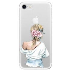 iSaprio Silikónové puzdro - Girl with flowers pre Apple iPhone 7 / 8
