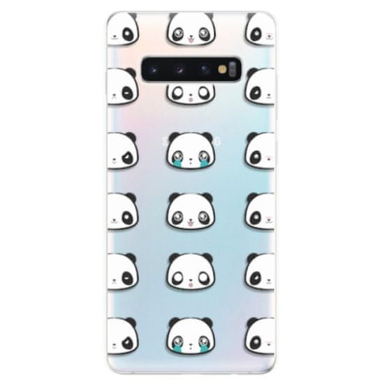 iSaprio Silikónové puzdro - Panda pattern 01 pre SAMSUNG GALAXY S10 PLUS