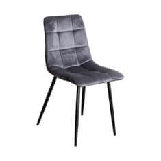IDEA nábytok Jedálenská stolička BERGEN sivý zamat
