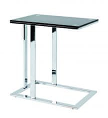 Mørtens Furniture Konferenčný stolík Jermaine, 58 cm, čierna / chróm
