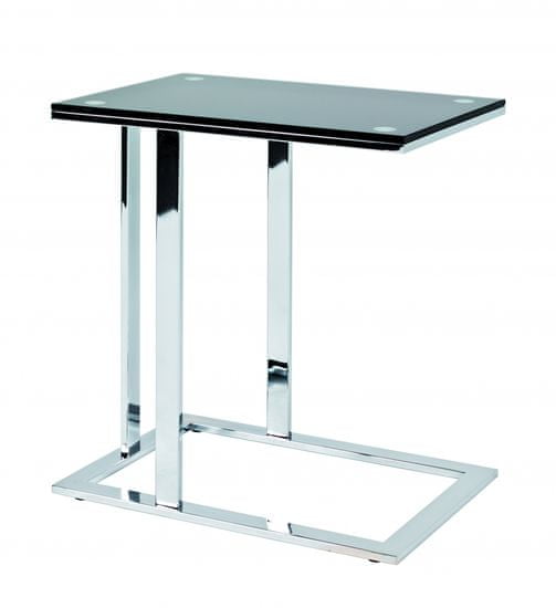 Mørtens Furniture Konferenčný stolík Jermaine, 58 cm, čierna / chróm