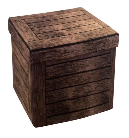 Sedací box vzhľad drevo 38x38x38 cm