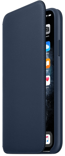 Apple iPhone 11 Pro Max Leather Folio - Deep Sea Blue MY1P2ZM/A