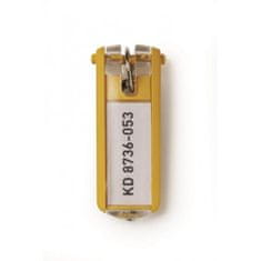 Durable Menovky na kľúče KEY CLIP žlté 6ks